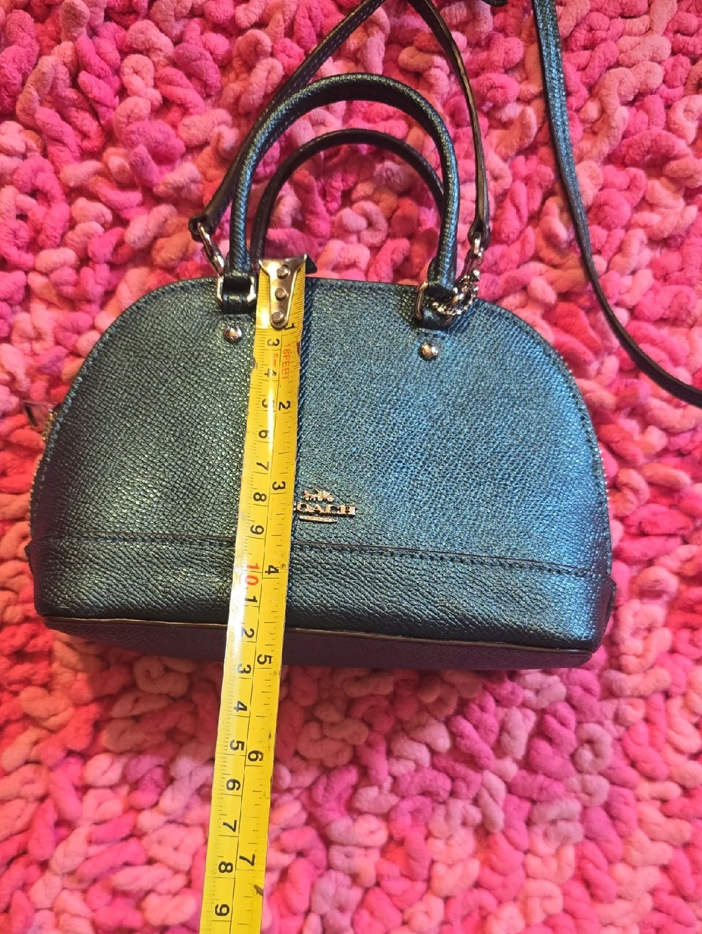 Coach Metallic Blue Miniture Bag